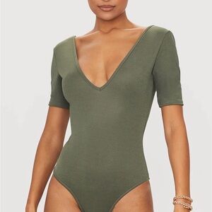 PrettyLittleThing Deep Olive Bodysuit